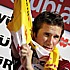 Frank Schleck im goldenen Trikot nach der fnften Etappe der Tour de Suisse 2007